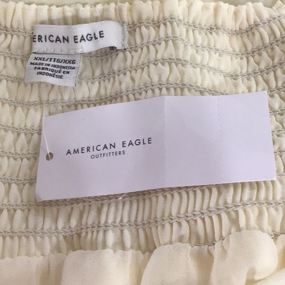 American Eagle Boho Smocked Babydoll Blouse Women’s Size XXL NEW - Picture 5 of 7